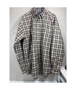 Pendleton Virgin Wool Stewart Camel Tartan Long Sleeve Button Shirt Larg... - $29.95