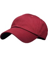 Burgundy Solid Plain Washed Dad Hat Cotton Polo Style Baseball Ball Cap New - $19.99