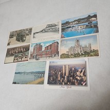 New York Lot of 8 Postcards Twin Towers Hotels Double Decker Bus and more - £6.15 GBP