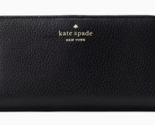 Kate Spade Dumpling Large Slim Bifold Wallet Black Leather KA575 NWT $17... - $64.34