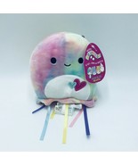 Squishmallow Janet Jellyfish Plush Tie Dye Valentine's Hearts 5" Kellytoy NWT - $11.50