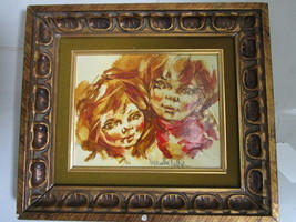 &quot;Siblings&quot; By Hyacinthe Kuller Baron, Oil On Bristol Board, Framed - £513.19 GBP