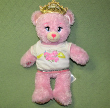 20&quot; Build A Bear Disney Princess In Training Pink Teddy Crown Jewel Sparkles - £14.60 GBP