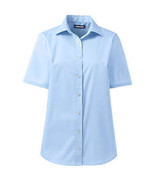 Lands End Uniform Little Girls Size 6 Short Sleeve Woven Blouse, Light S... - £12.54 GBP