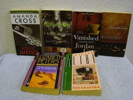 Lot of 6 Mystery Paperback Books, Poetic Justice, A Pinch of Snuff, Vanished... - £11.98 GBP