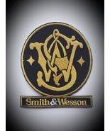 SMITH AND WESSON REVOLVER AMERICAN EMBROIDERED PATCH  - £3.67 GBP