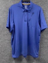 5.11 Tactical Shirt Men Medium Blue Short Sleeve Golf Zip Pocket Pullover Casual - £16.18 GBP