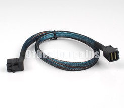 90 Degrees Right Angle Hd Mini Sas Sff 8643 36Pin To 8643 Hdd Data Cable 50Cm - £19.03 GBP