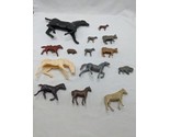 Lot Of (14) Vintage 1950s Plastic Farm Horses And Animals - £28.91 GBP