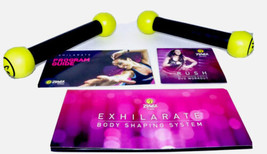 Zumba Fitness Exhilarate Body Shaping System DVD&#39;s w/ Toning Sticks &amp; Guide - £18.64 GBP