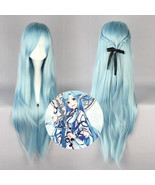 SAO ALO Titania Yuuki Asuna Water Fairy Long Straight Aqua Blue Cosplay ... - $18.99