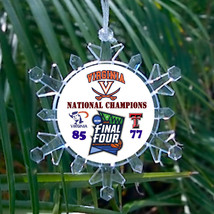 UVA Virginia Cavaliers Champions Basketball Holiday Christmas Tree Ornament - $16.31