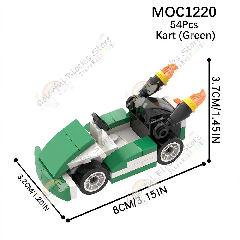 Top Choice | MOC1220 - Creativity Series Bricks Toys Cartoon Racing Car Model... - $17.41