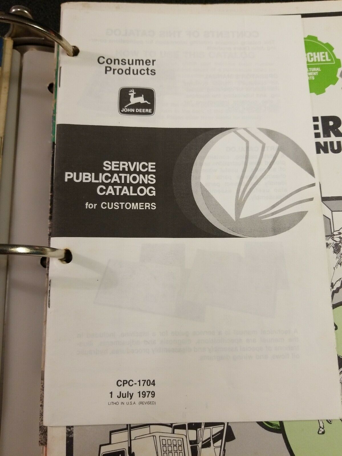 vintage 1979 John Deere Service Publications Catalog - $5.88