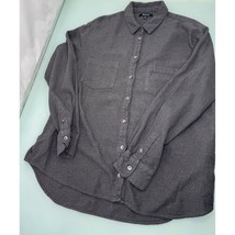 Madewell Women&#39;s Flannel Sunday Shirt Jacket Gray Button Up Side Pockets... - £23.27 GBP