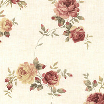 Rose Trail Wallpaper Yellow, Red, Green, Beige Norwall Wallcovering CN26564 - £31.42 GBP
