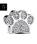 Dog Cat Paw Family Charm Genuine Sterling Silver 925 For Bracelets Anima... - £15.89 GBP+