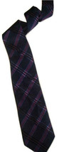 ETRO Mens Navy Blue Tie W Red &amp; Royal Blue &amp; Brown Woven Plaid Silk Italy EUC - £11.72 GBP