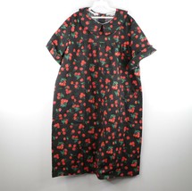 NOS Vtg 70s Womens 2XL Maternity Natural Muumuu Dress Gown Cherry Rockabilly USA - £26.27 GBP