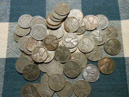 1943 P,D &amp; S Mix Of Steel Lincoln Wheat Cent Penny Roll 50 Coins Nice Condition - £12.61 GBP