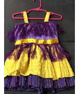 Handmade Yellow Golden Purple Dress Up Lakers Cheerleader Style Dress - £16.39 GBP