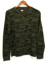 Men&#39;s Old Navy Soft Washed stretch Waffle Weave Thermal Shirt Olive Camo... - $15.83
