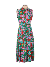 NWT J.Crew Pleated Shirtdress in Green Pink Confetti Floral Crepe Dress 8 $138 - £72.57 GBP
