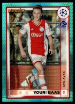 2022 Topps Merlin Chrome UEFA Soccer Youri Baas RC Ajax #9 Aqua Refractor - £1.47 GBP