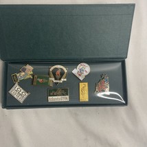 Set of 8 1996 Olympics Atlanta Pins in box mascot flag more - £14.88 GBP