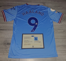 Erling Braut Haaland SIGNED Man City Signature Shirt/Jersey 22/23 + COA - £119.86 GBP