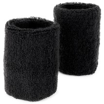 Wrist Sweatbands 2-pack, Black - $20.49