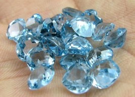 19.2Ct 20pc Lot Natural London Blue Topaz Heart 6X6mm Faceted Gemstone - £91.12 GBP