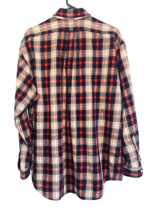 Ralph Lauren Blaire Men&#39;s Navy Red Plaid Button Down Shirt Large 100% Cotton - £14.69 GBP