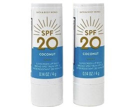 Bath &amp; Body Works SPF 20 Sunscreen Coconut Lip Balm Set of 2 - .14 oz/ 4 g - $16.99