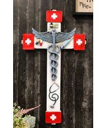 Red Cross Physician Healer Caduceus Herald&#39;s Wand Serpents Winged Wall C... - €25,73 EUR
