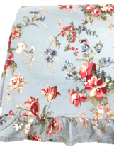  Ralph Lauren Yvette Twin Flat Ruffled Sheet Cotton Roses Vintage  - $52.00