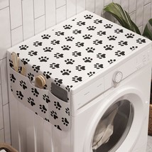 Paw Print Washing Machine Organizer, Puppy Kitten Dog And Cat Themed Repetitive  - £32.76 GBP
