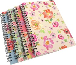 4 Pack A5 Spiral Notebook Journal,Wirebound Ruled Sketch Book Notepad, F... - £33.03 GBP