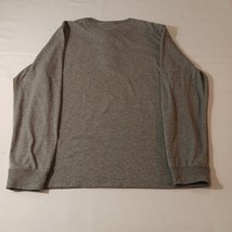 Puritan PM39502 Mens Gray Heather Cotton Blend Henley Long Sleeve Shirt S(34-36) image 2