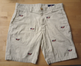 Vineyard Vines Club Shorts Mens Size 30 USA Flag Whale Embroidery all over print - £11.36 GBP