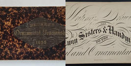 1855 Antique Typography Alphabet Fonts Ornament Penmanship Design Stencil Becker - £307.61 GBP