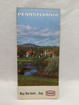 Vintage 1968 Texaco Pennsylvania Brochure Map - $22.27