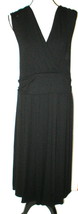 New Womens NWT $151 Three Dots Curvy 20 22 Plus Jersey Dress 3X Black USA No Slv - $149.49