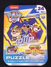 Paw Patrol mini puzzle in tin Mighty Pups PUP POWER 24 pcs New Sealed - $4.00