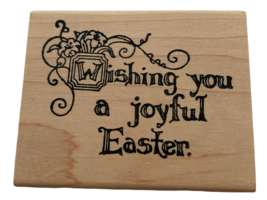 Northwoods Rubber Stamp Wishing You a Joyful Easter Card Making Words Spring - £7.85 GBP