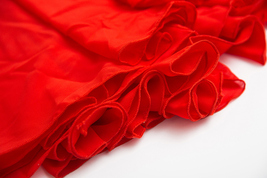Red Full Long Chiffon Skirt Plus Size Summer Bridesmaid Chiffon Maxi Skirt image 8