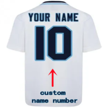 Custom Soccer team English Jersey suit for Men Any Name Number 1996 Retr... - £37.77 GBP