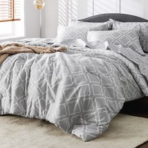 Twin/Twin Xl Kids Comforter Set 5 Pieces - Grey Quatrefoil Comforters Twin Size, - £63.14 GBP