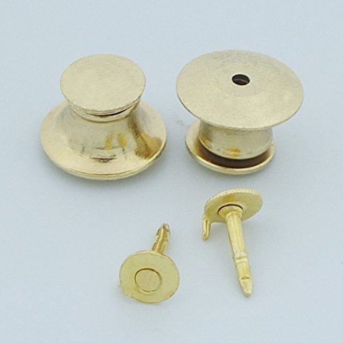 Bluemoona 50 Pcs - Tie Tac Tack Guard Pin Clutch Backs Findings Plated Locking F