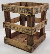 *H) Vintage Wooden Deer Park Water Bottle Crate Dunning Corporation Walp... - $98.99